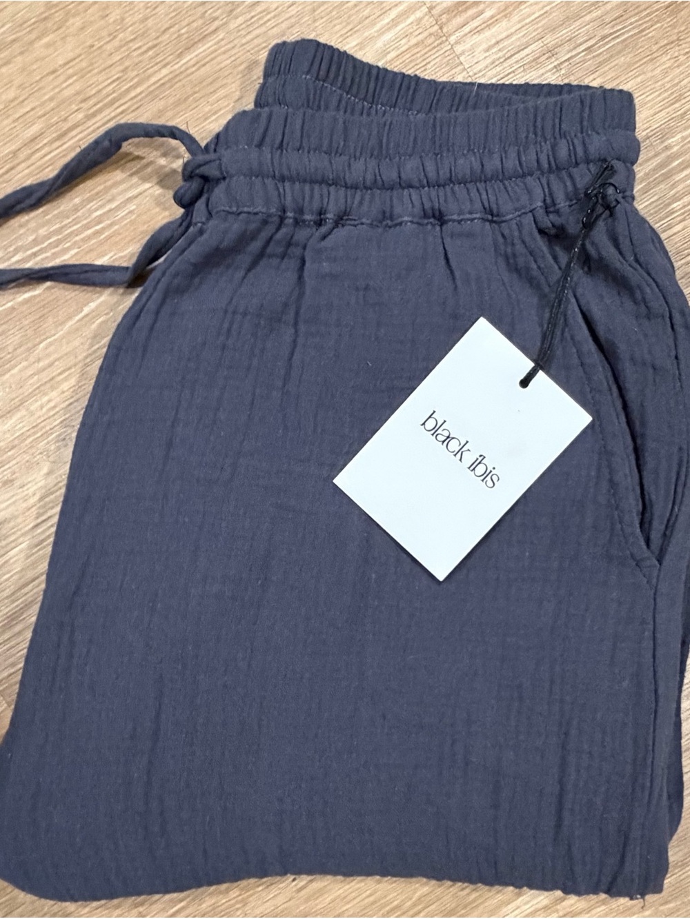 Women’s cotton floaty, long, drawstring, pants, gray, medium